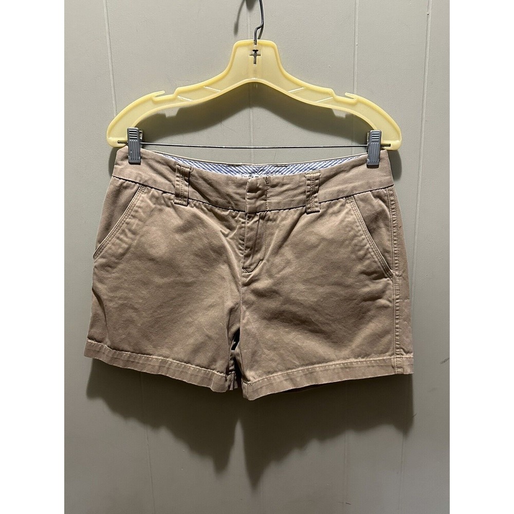 Tommy Hilfiger Womens Classic Stretch Chino Shorts Tan Khaki Size 6